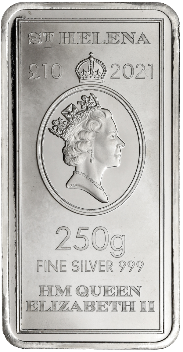 Saint Helena Legal Tender 250 Gram Coin Bar