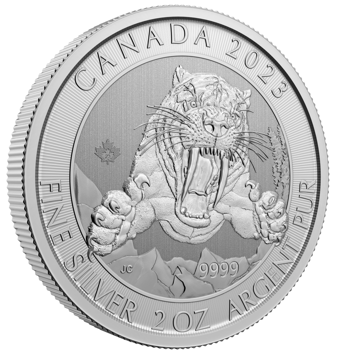 2 oz Silver Coin Sabretooth Royal Canadian Mint