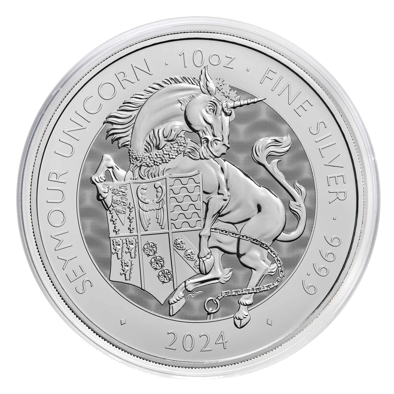 The Royal Tudor Beasts 2024 Seymour Unicorn 10oz Silver Bullion Coin