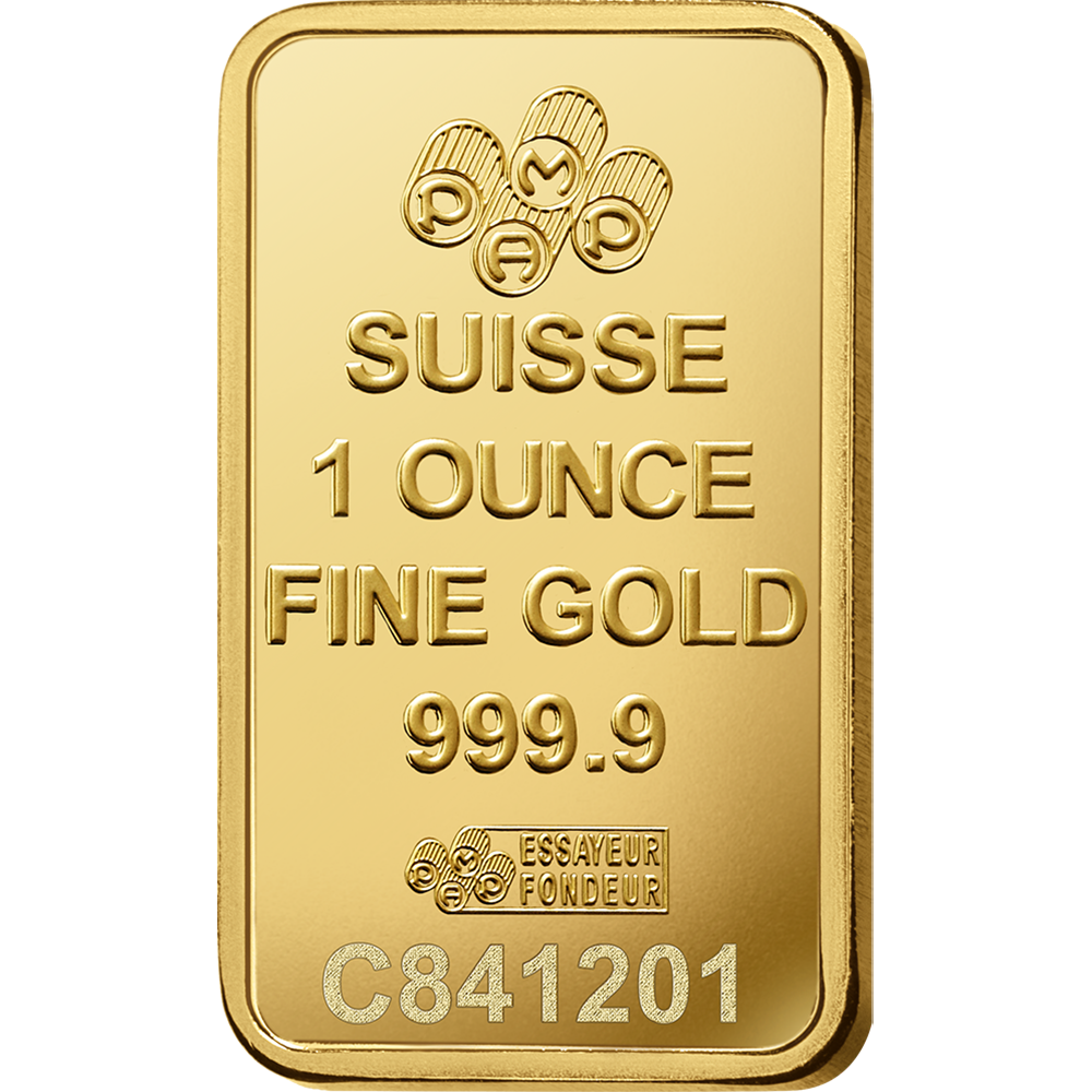 1 oz Gold Bar PAMP Fortuna